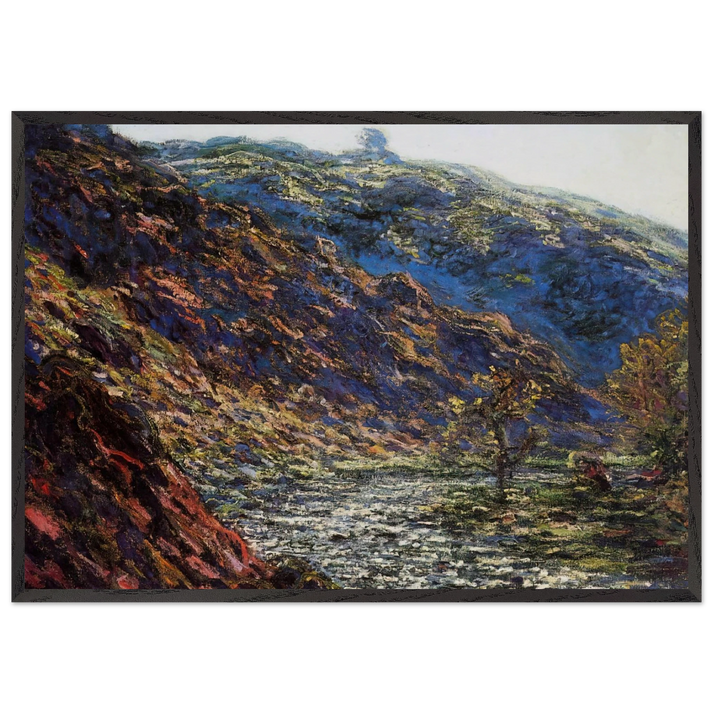 The Old Tree Gorge of the Petite Creuse - claude monet 70x100 cm / 28x40 inches Framed Art Print – Black Wooden Frame