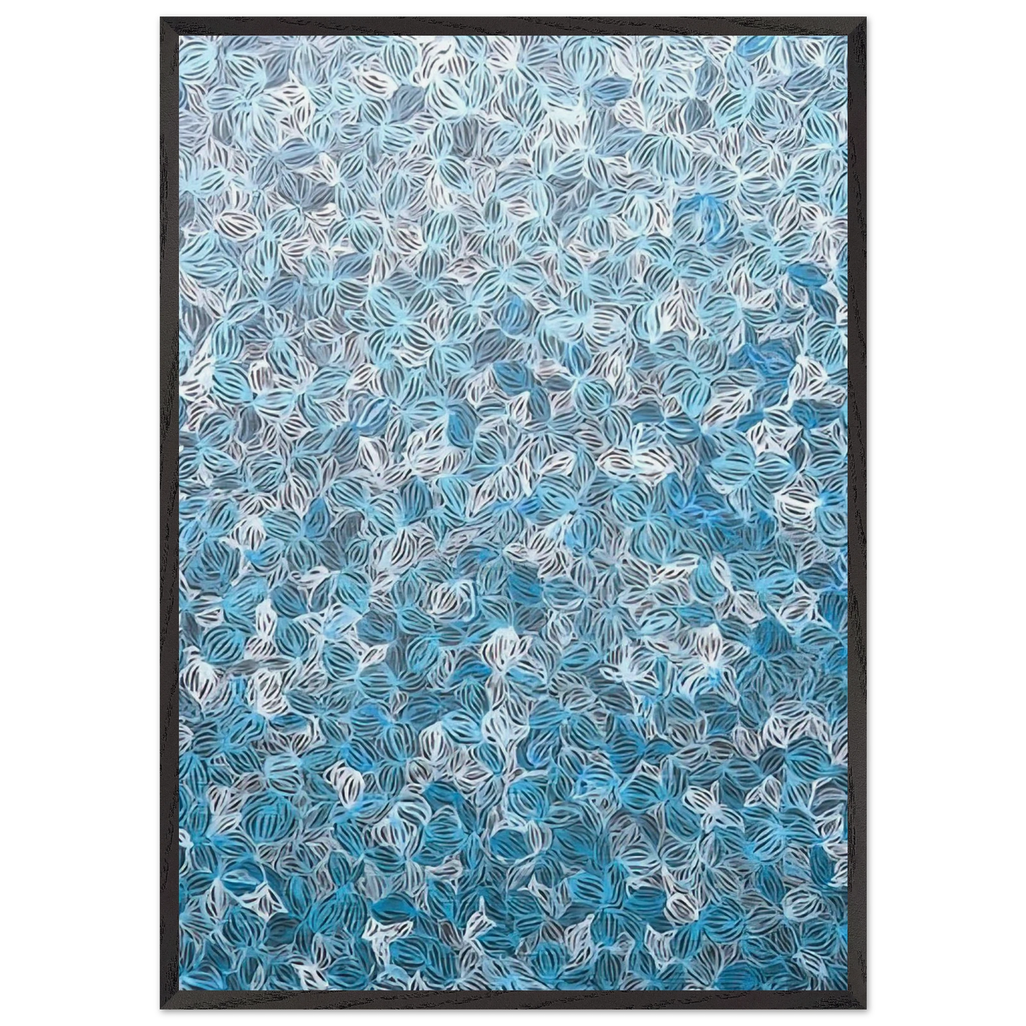 SEA 2005 - Yayoi Kusama 70x100 cm / 28x40 inches Framed Art Print – Black Wooden Frame