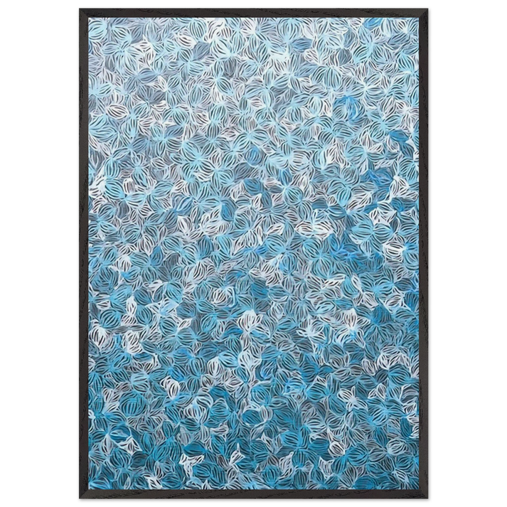 SEA 2005 - Yayoi Kusama 70x100 cm / 28x40 inches Framed Art Print – Black Wooden Frame