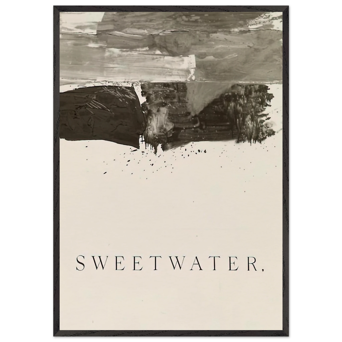 SWEETWATER 1959 - Edward Ruscha 70x100 cm / 28x40 inches Framed Art Print – Black Wooden Frame