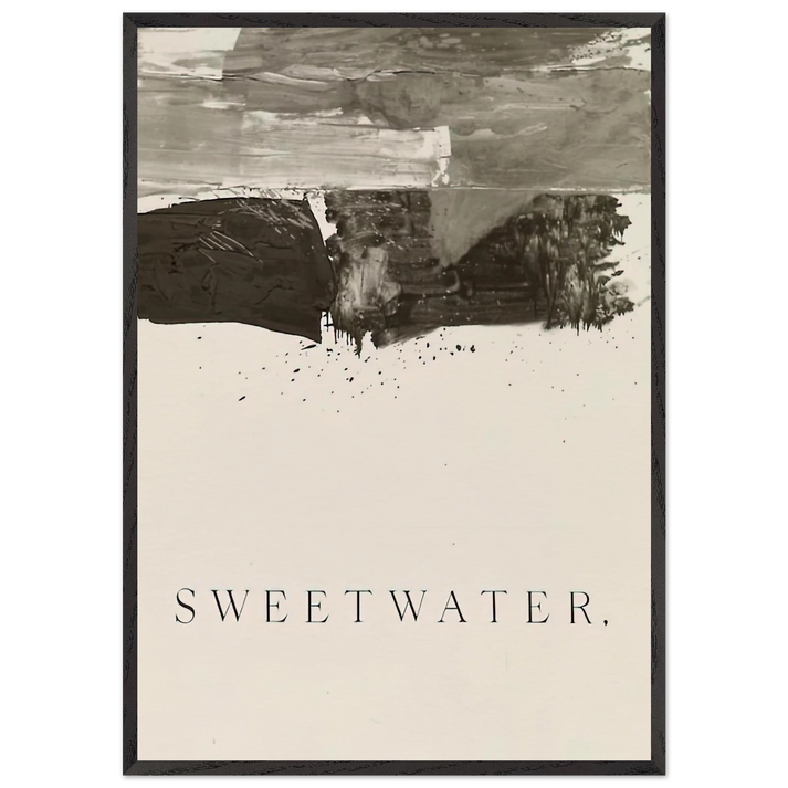 SWEETWATER 1959 - Edward Ruscha 70x100 cm / 28x40 inches Framed Art Print – Black Wooden Frame