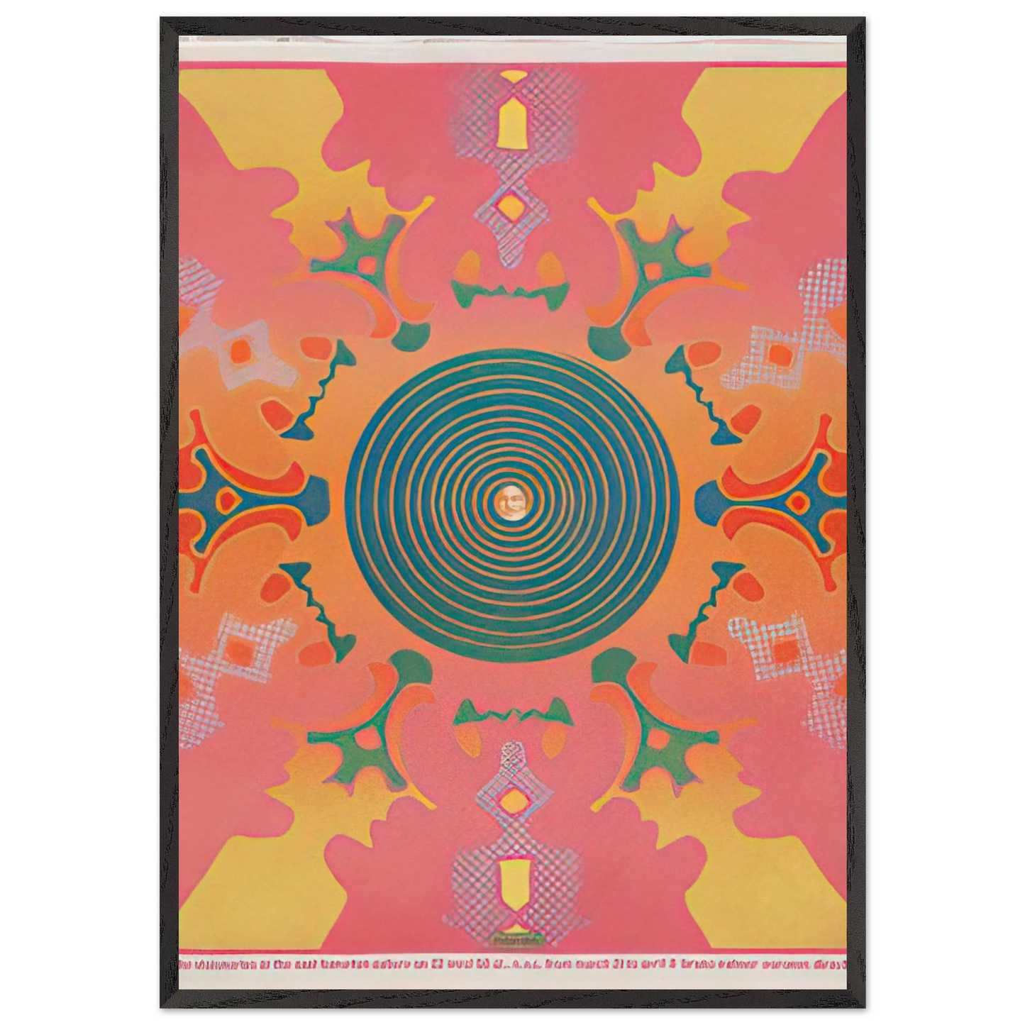 THE VISIONARIES AT THE EAST HAMPTON GALLERY 1967 - Peter Max Framed Art Print – Black Wooden Frame - Default Title - -Framed Art Print