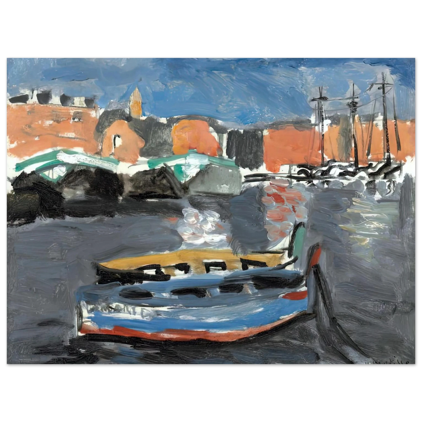 Henri Matisse - PORT DE MARSEILLE 1917 Fine Art Poster - Default Title
