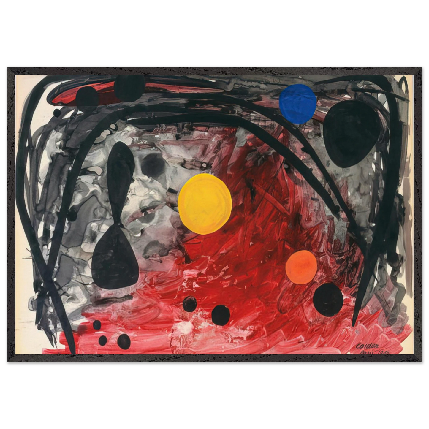 UNTITLED 1946 - Alexander Calder Framed Art Print – Black Wooden Frame - Default Title - -Framed Art Print