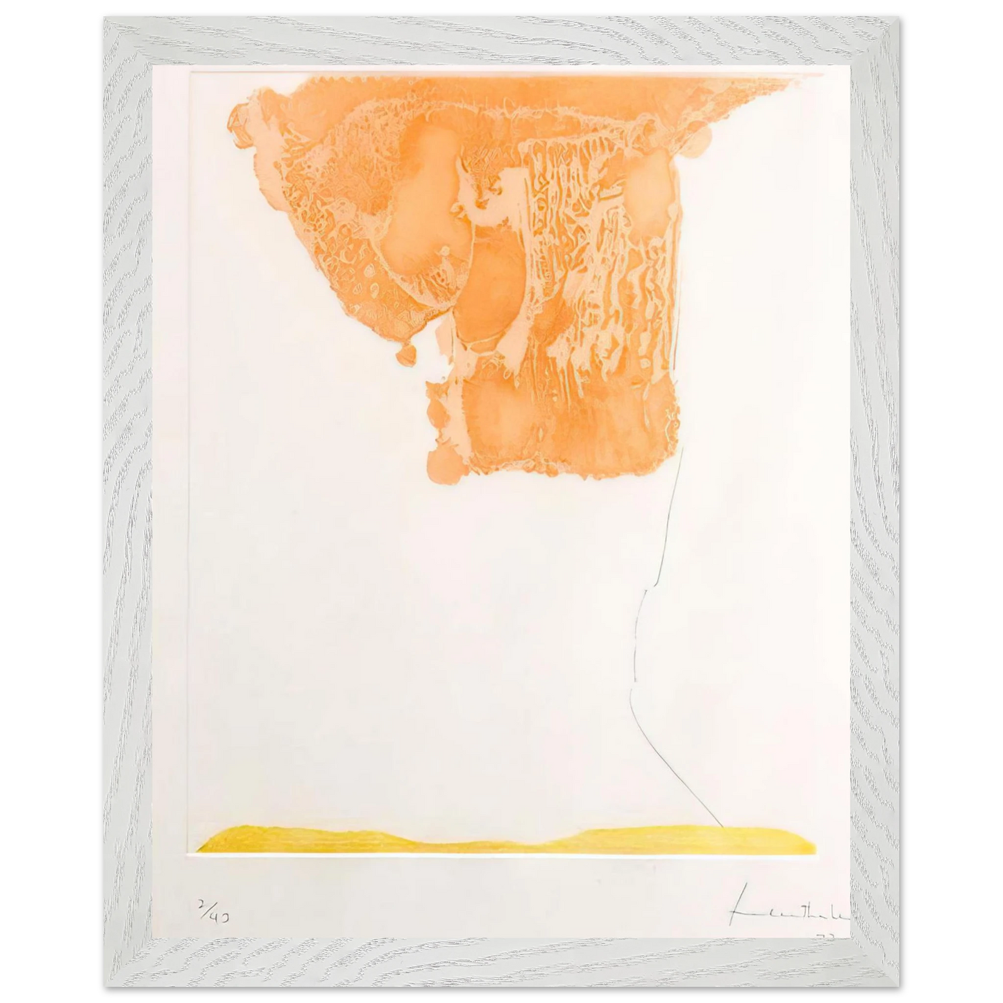 Helen Frankenthaler - Pranzo Italiano - 1973 Wall art - A3 (29.7 x 42 cm) - Premium Wooden Framed Poster With Fine Art Paper - Wood frame