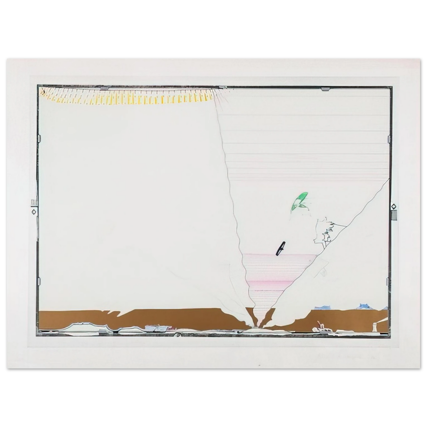 Dieter Roth - Sea Behind Battle of Iceland Glass - 1970 Fine Art Poster - Default Title