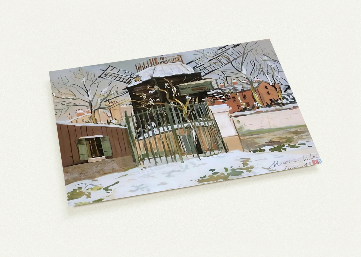 MOULIN DE LA GALETTE 2 By Maurice Utrillo Pack of 10 Post Cards | Maurice Utrillo Post Cards | A6 (10.5 x 14.8 cm) - 4.1 x 5.8 inches