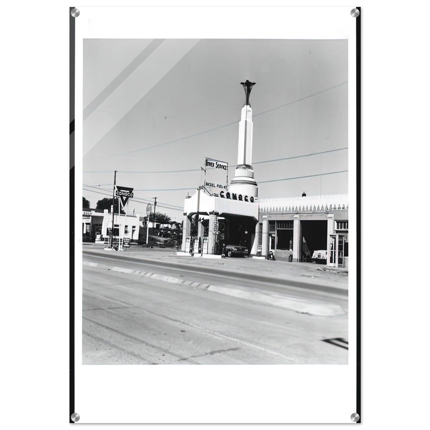 CONOCO SHAMROCK TEXAS FROM FIVE VIEWS FROM THE PANHANDLE SERIES - Edward Ruscha Acrylic Print - 70x100 cm / 28x40″ inches