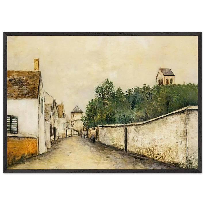 LANDSCAPE N8 - Maurice Utrillo 70x100 cm / 28x40 inches Framed Art Print – Black Wooden Frame