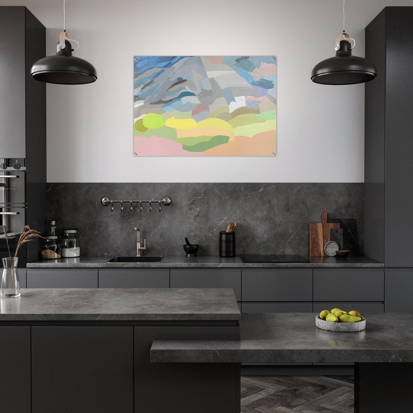 Mount Tamalpais - 1985 - Etel Adnan Acrylic Print - 70x100 cm / 28x40″ inches | Etel Adnan Wall Art | Etel Adnan Prints