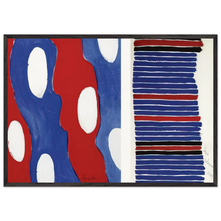 TISSU PROJECT - Sonia Delaunay 70x100 cm / 28x40 inches Framed Art Print – Black Wooden Frame