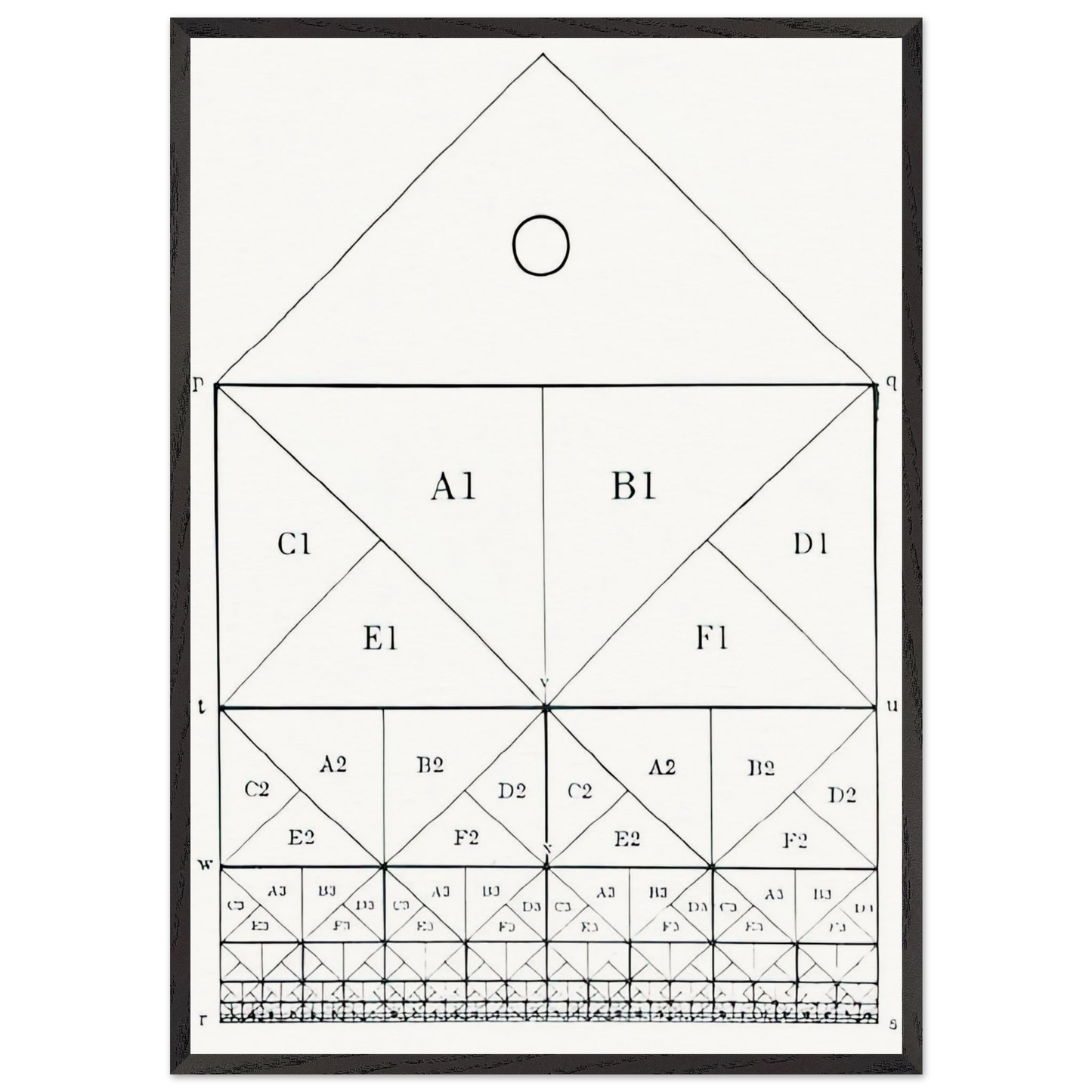 SCHEME - MC Escher Framed Art Print – Black Wooden Frame - Default Title - -Framed Art Print