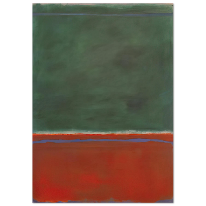 Mark Rothko - Green and Maroon - 1953 Wall Art - 60x80 cm / 24x32 inches - Premium Wooden Framed Poster With Fine Art Paper-canvas - Black frame
