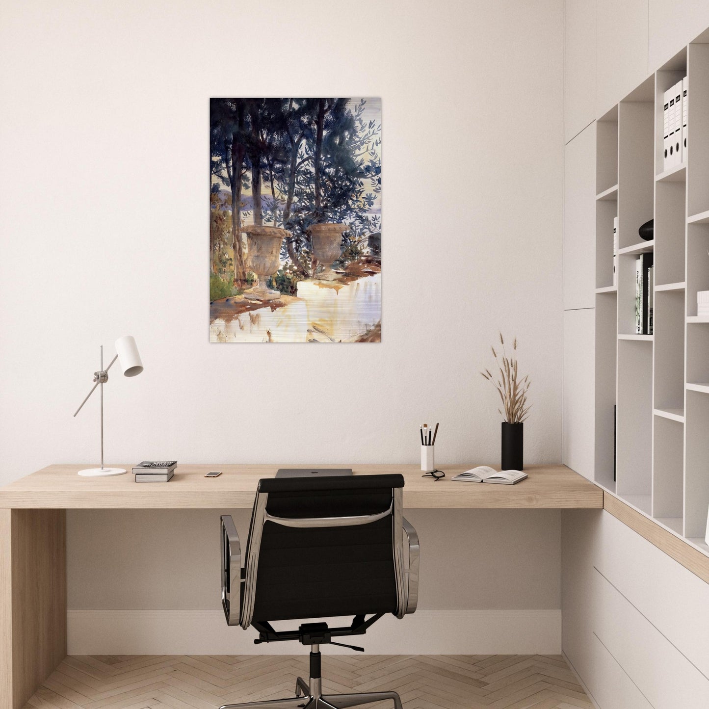 Corfu The Terrace - John Singer Sargent Brushed Aluminum Print - 70x100 cm / 28x40 inches | John Singer Sargent Aluminum Print | John Singer Sargent Prints
