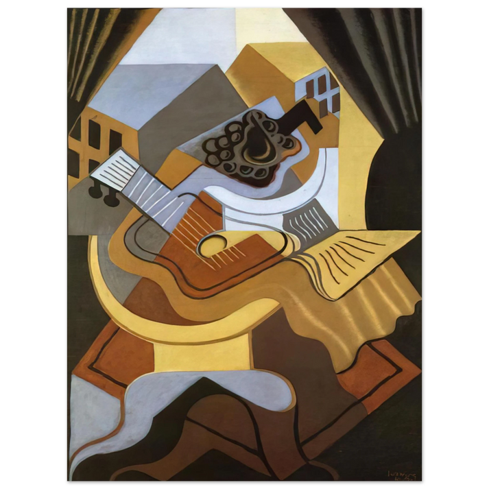 Juan Gris - PEDISTAL TABLE IN FRONT OF THE WINDOW 1921 75x100 cm / 30x40inches Fine Art Poster