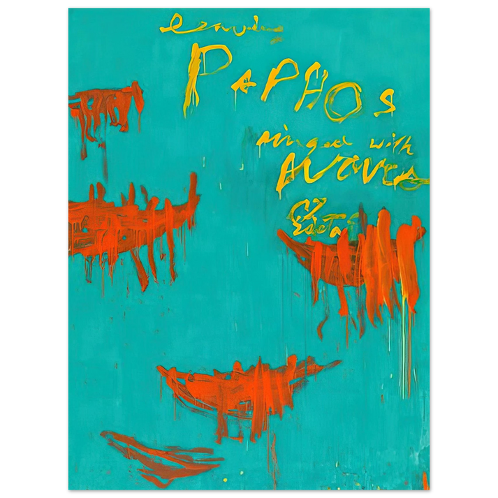 Cy Twombly - Leaving Paphos Ringed With Waves III 75x100 cm / 30x40inches Fine Art Poster