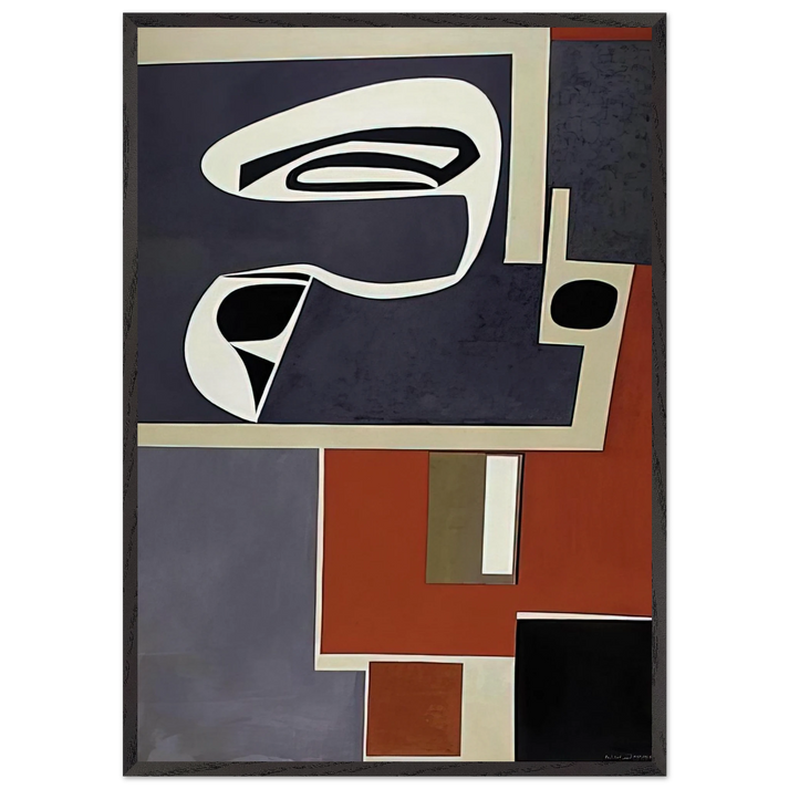 Whiplash - 1959 United States - Will Barnet 70x100 cm / 28x40 inches Framed Art Print – Black Wooden Frame