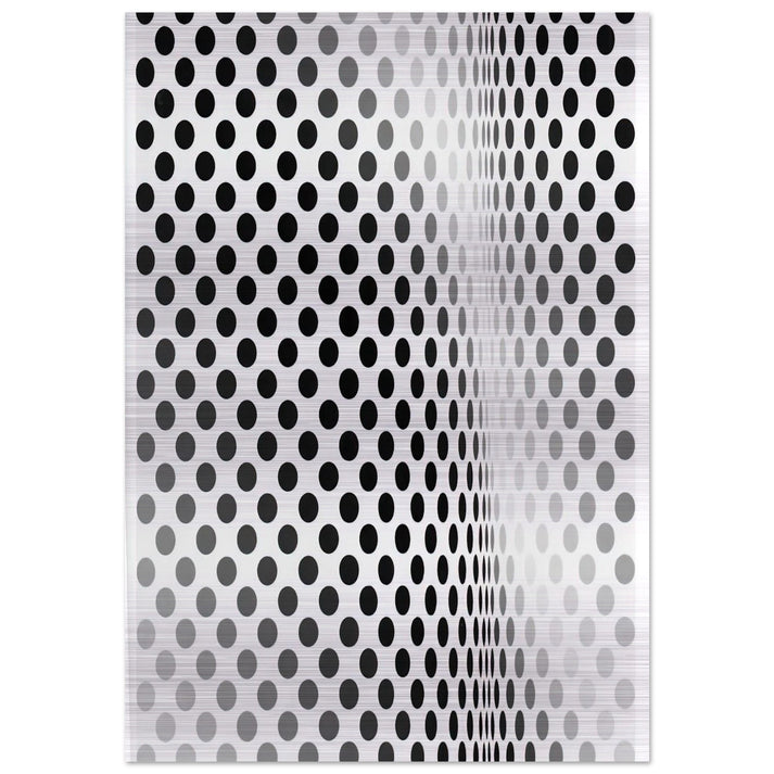 PAUSE 1964 - Bridget Riley Brushed Aluminum Print - 70x100 cm / 28x40 inches | Bridget Riley Aluminum Print | Bridget Riley Prints