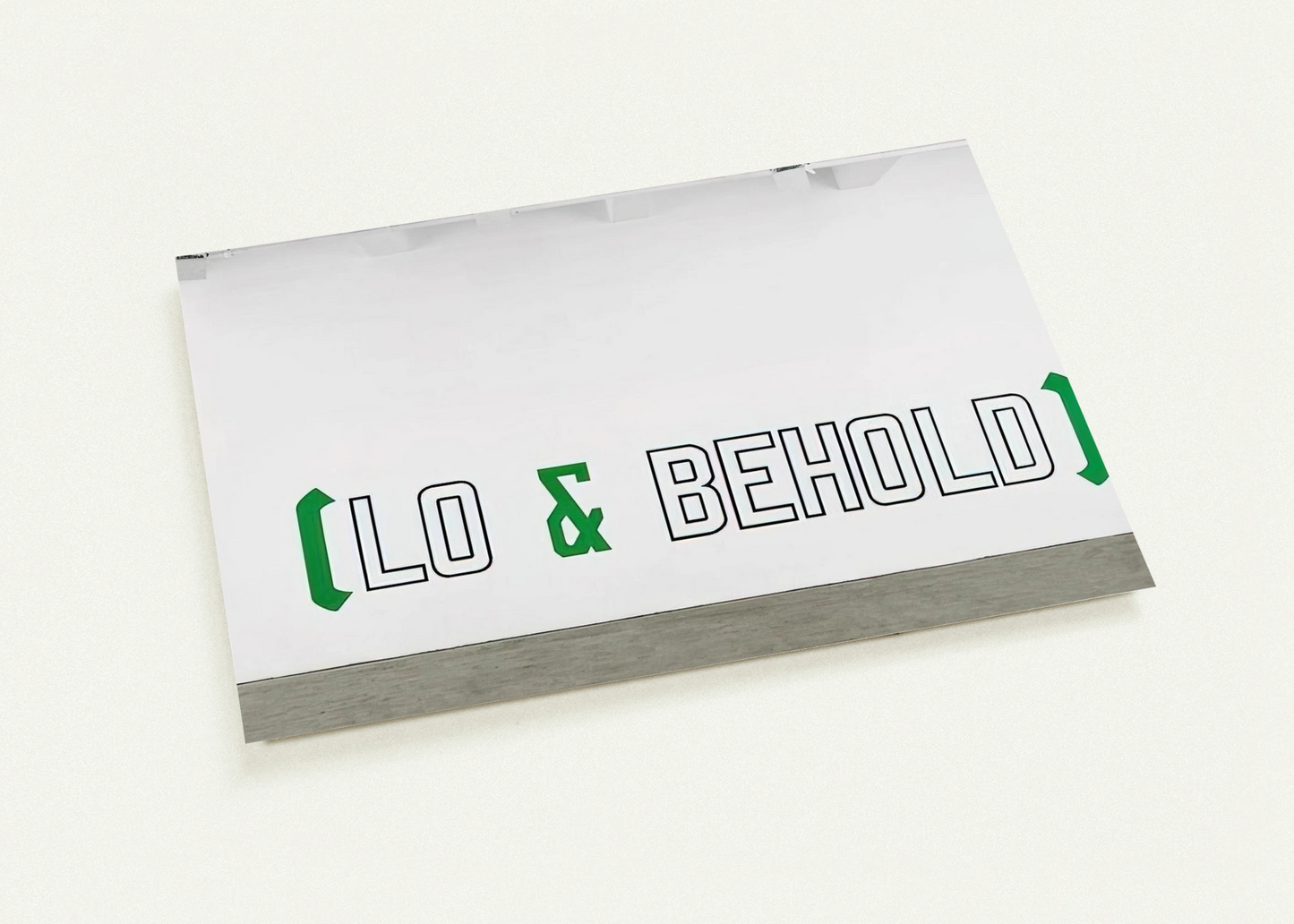 Lo Behold - 2006 By Lawrence Weiner Pack of 10 Post Cards | Lawrence Weiner Post Cards | A6 (10.5 x 14.8 cm) - 4.1 x 5.8 inches