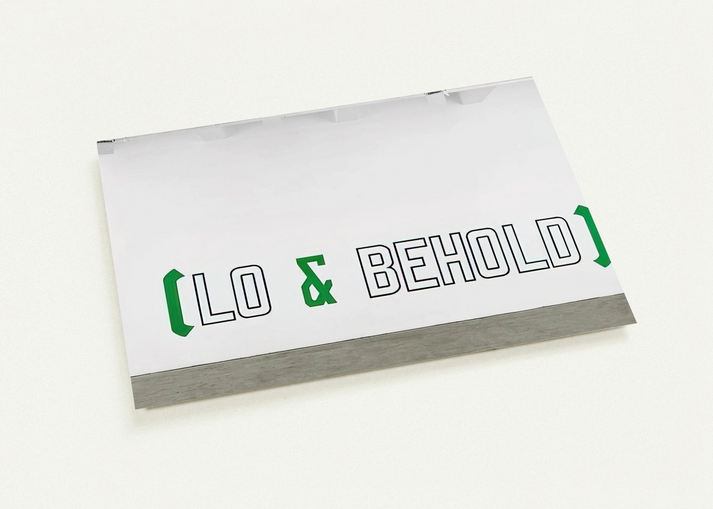 Lo Behold - 2006 By Lawrence Weiner Pack of 10 Post Cards | Lawrence Weiner Post Cards | A6 (10.5 x 14.8 cm) - 4.1 x 5.8 inches