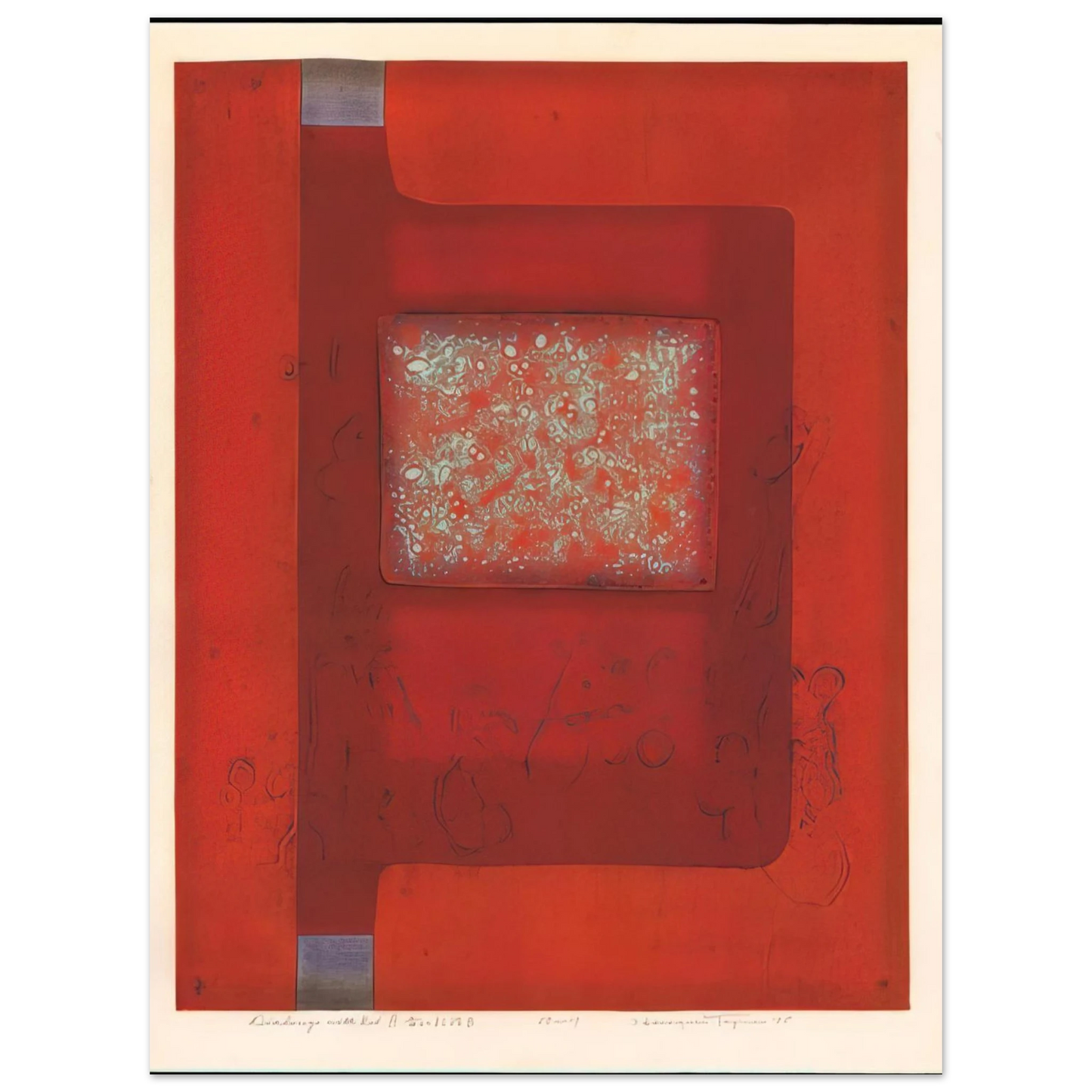 Hiroyuki Tajima - Dialogue With Red B - 1975 Fine Art Poster - Default Title