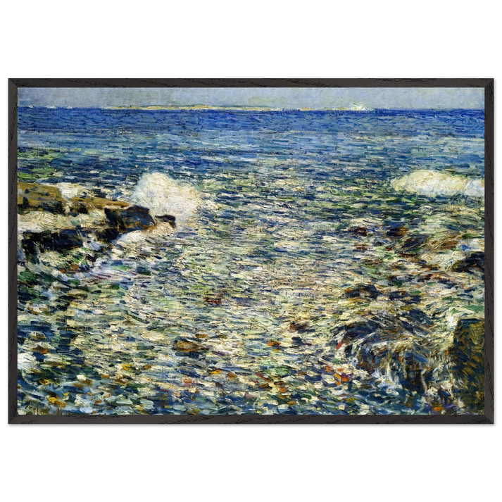 Surf Isles of Shoals - Childe Hassam 70x100 cm / 28x40 inches Framed Art Print – Black Wooden Frame