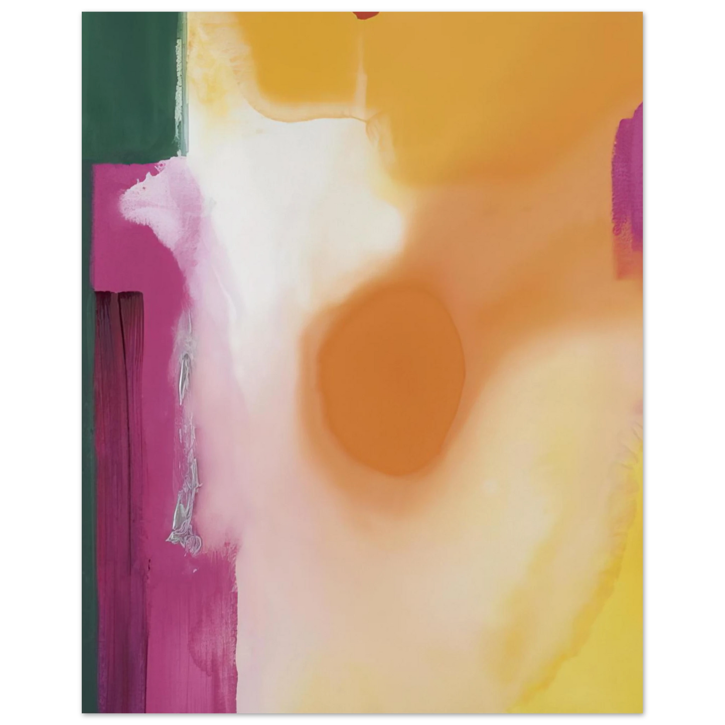 Helen Frankenthaler - Bullseye - 1989 Wall art - A1 (59.4 x 84.1 cm) - Premium Wooden Framed Poster With Fine Art Paper - Black frame