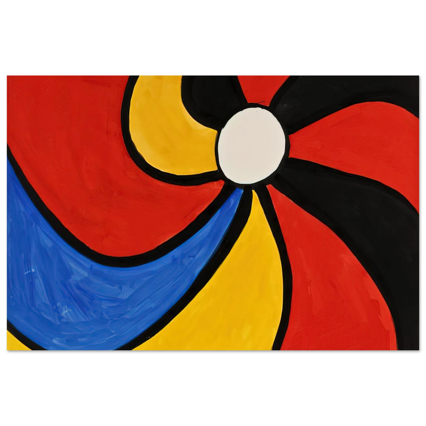Alexander Calder - THE BIG WHEEL 1970 Fine Art Poster - 40x60 cm / 16x24 inches