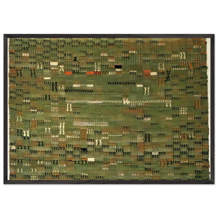 PASTURE 1958 - Anni Albers 70x100 cm / 28x40 inches Framed Art Print – Black Wooden Frame