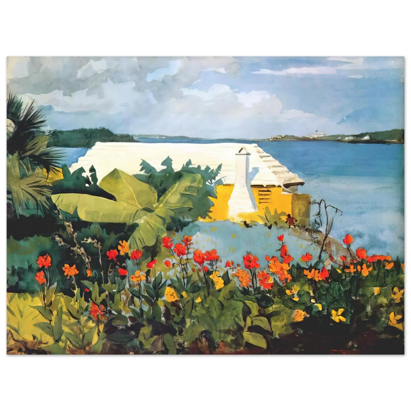Winslow Homer - FLOWER GARDEN AND BUNGALOW BERMUDA Fine Art Poster - Default Title