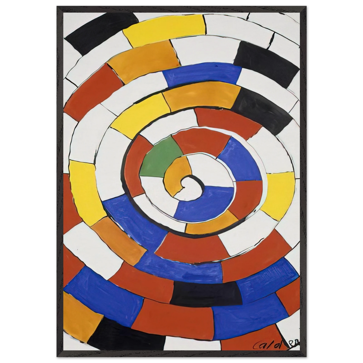 SPIRAL 1970 - Alexander Calder Framed Art Print – Black Wooden Frame - Default Title - -Framed Art Print
