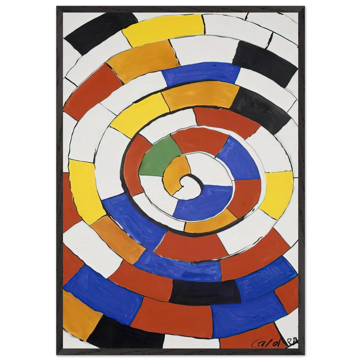 SPIRAL 1970 - Alexander Calder 70x100 cm / 28x40 inches Framed Art Print – Black Wooden Frame
