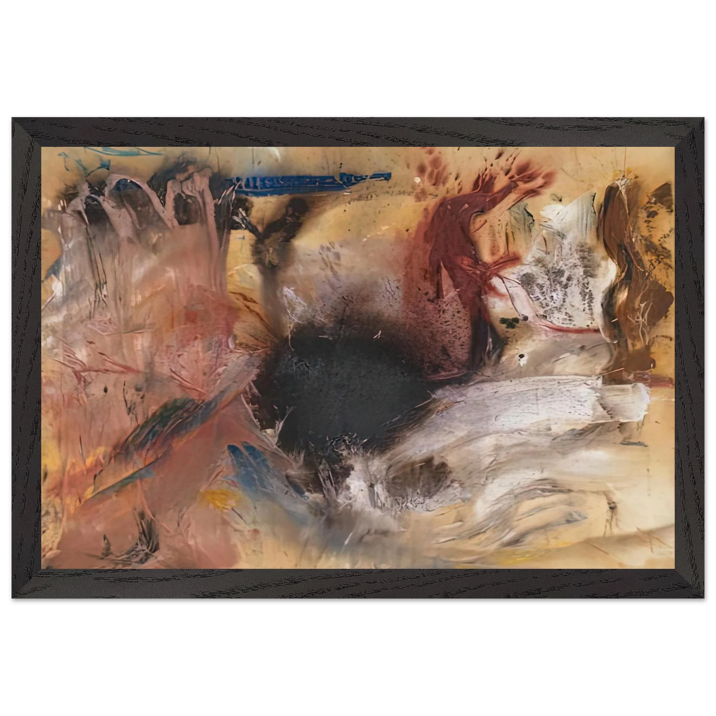 Helen Frankenthaler - Sun Spot, 1954- Wall Art - 30x40 cm / 12x16 inches - Premium Wooden Framed Poster With Fine Art Paper - Wood frame