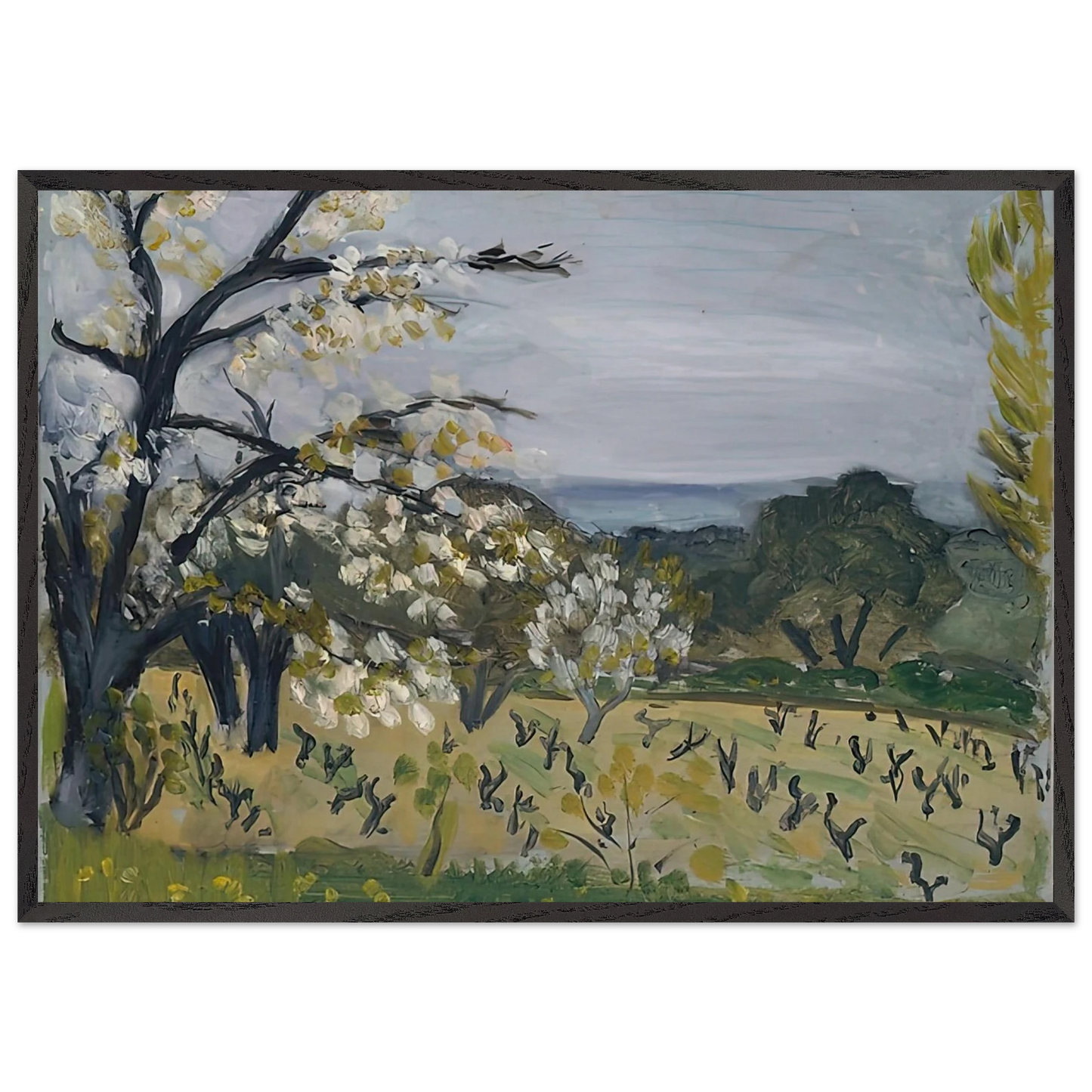LANDSCAPE NICE 1919 - Henri Matisse 70x100 cm / 28x40 inches Framed Art Print – Black Wooden Frame
