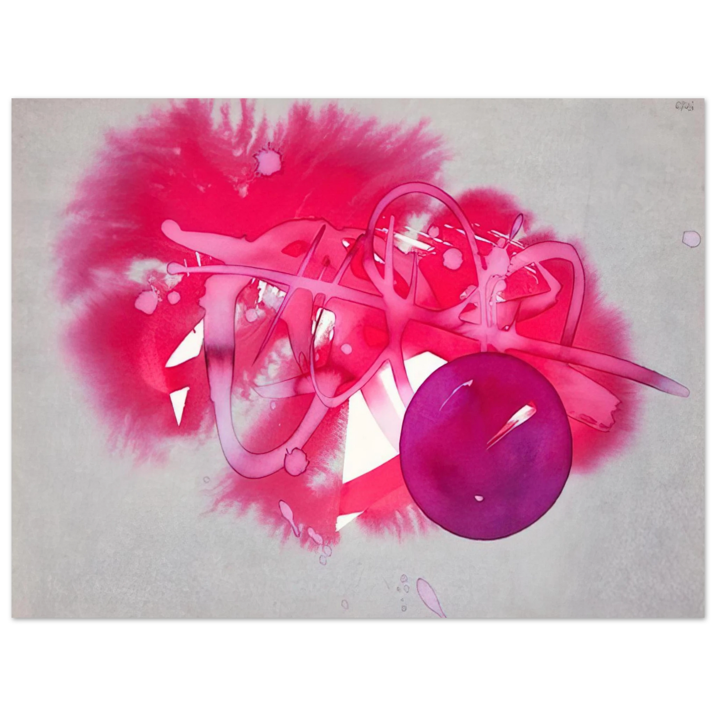 Luis Feito - UNTITLED PURPLE CIRCLE Fine Art Poster - Default Title