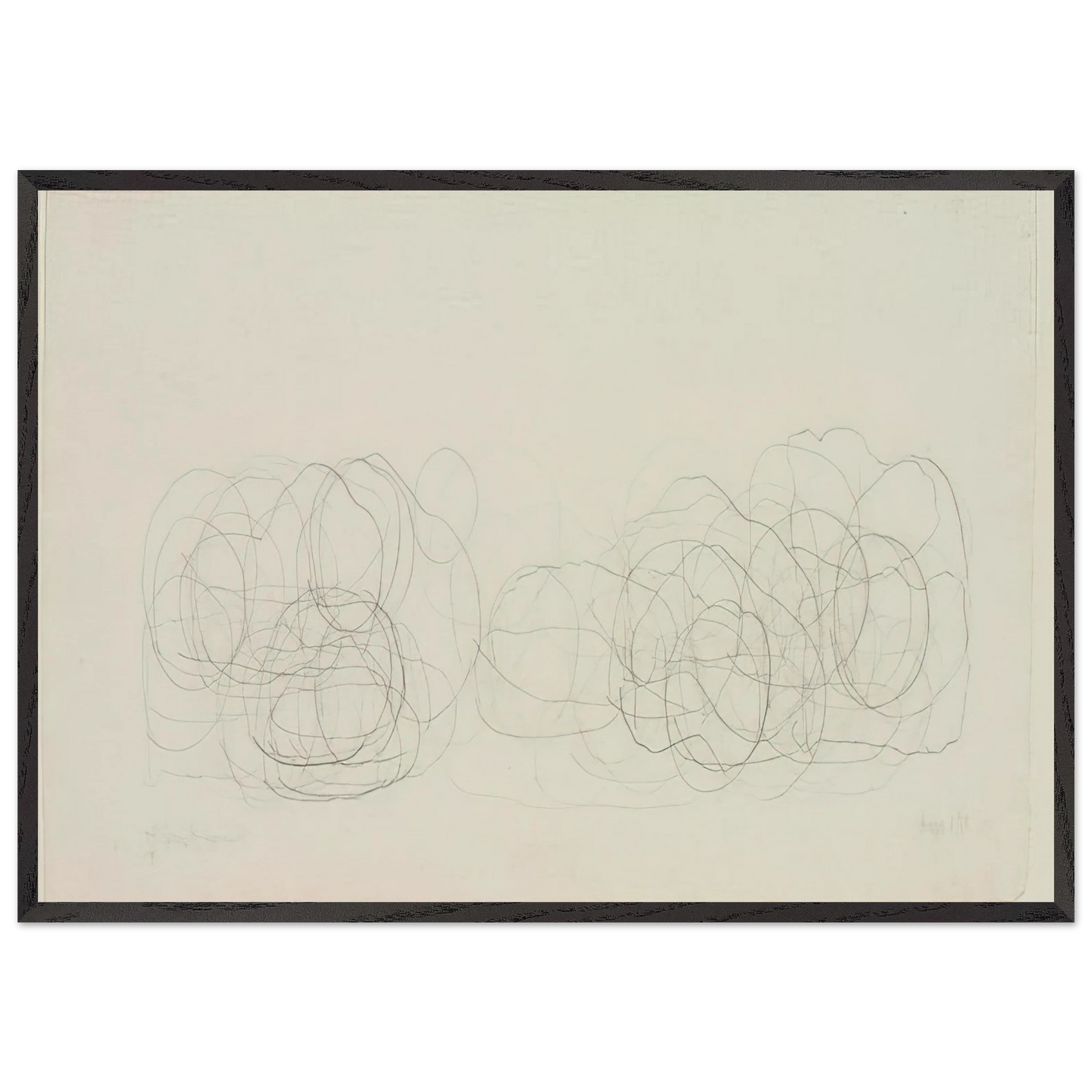 7R15 Where RRyoanji - 1983 - John Cage Framed Art Print – Black Wooden Frame - Default Title - -Framed Art Print