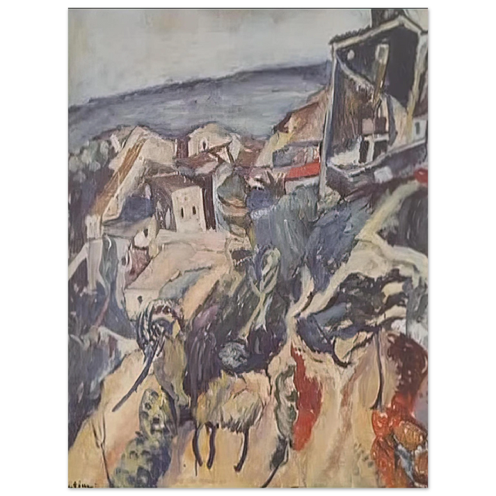 Chaim Soutine - HOUSES BY THE SEA 1918 75x100 cm / 30x40inches Fine Art Poster