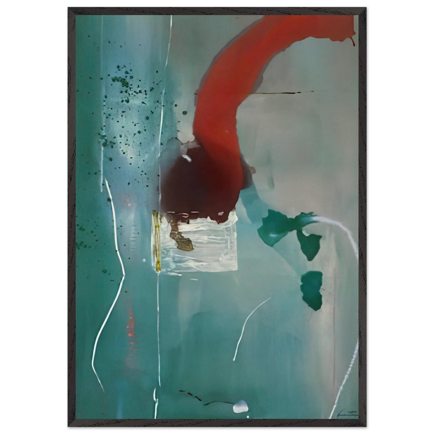 Square One - 1985 - Helen Frankenthaler Framed Art Print – Black Wooden Frame - Default Title - -Framed Art Print
