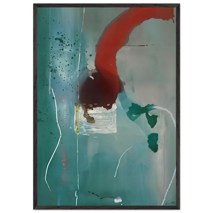 Square One - 1985 - Helen Frankenthaler 70x100 cm / 28x40 inches Framed Art Print – Black Wooden Frame