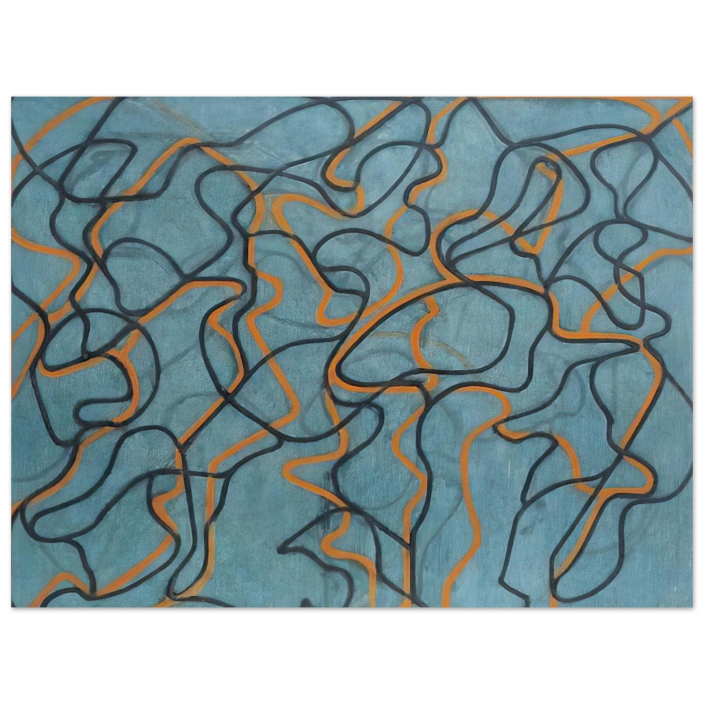 Brice Marden - Letter About Rocks #3, Blue Ground - 2010 Fine Art Poster - Default Title