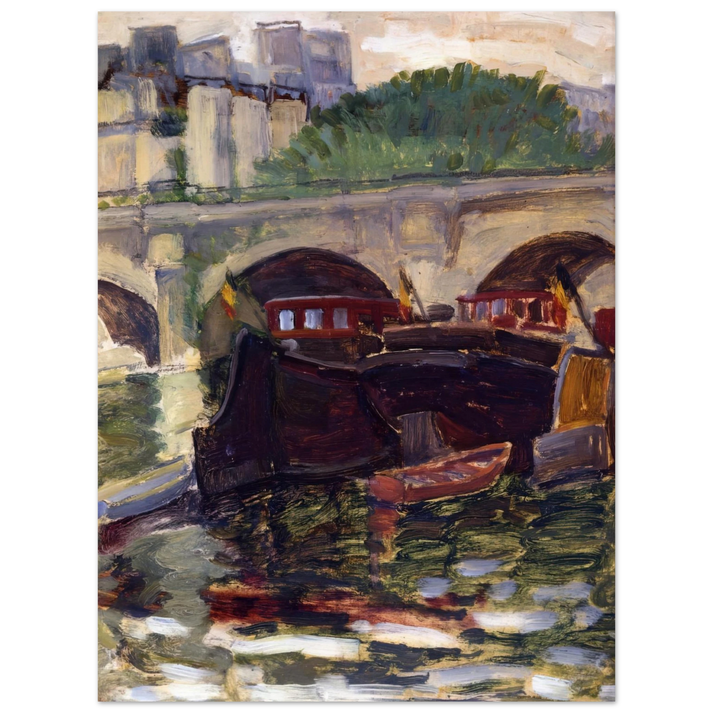 Henri-Edmond Cross - Barges 75x100 cm / 30x40inches Fine Art Poster