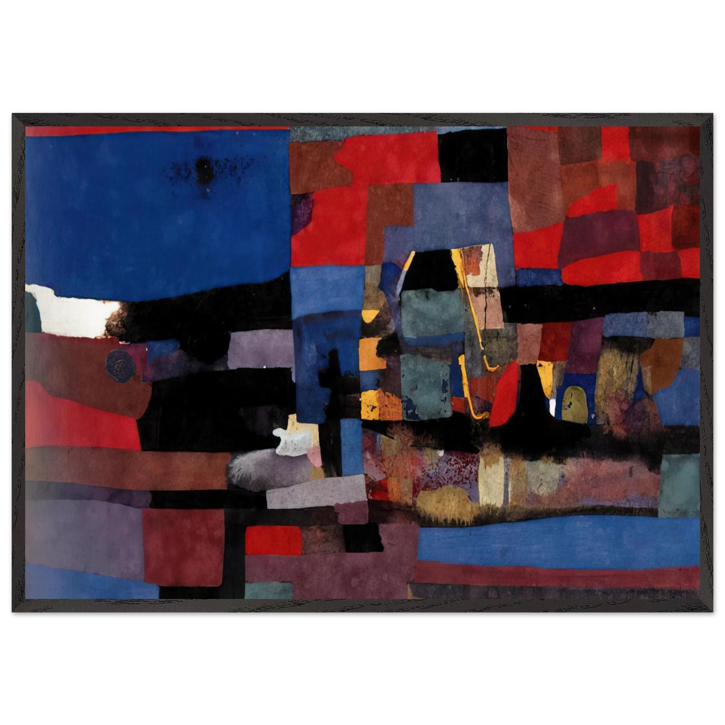 Untitled - 1952 N2 - Alberto Burri Framed Art Print – Black Wooden Frame - Default Title - -Framed Art Print