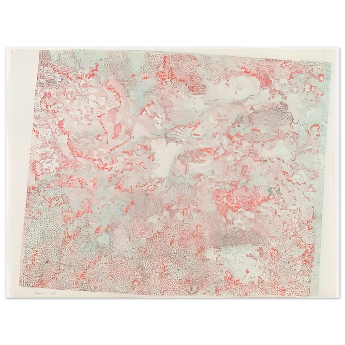 Nancy Graves - ANAGLYPHIC VIEW MOON ROCKS STEREOSCOPIC IMAGE OF LUNAR SURFACE 1973 75x100 cm / 30x40inches Fine Art Poster