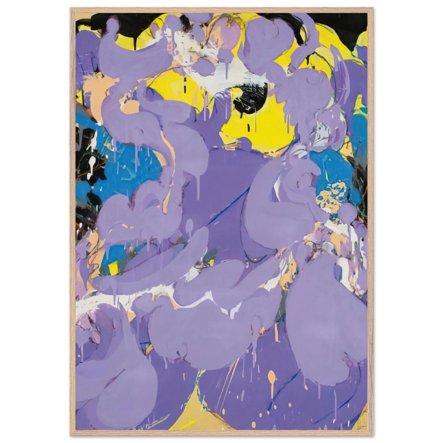 Helen Frankenthaler - Untitled - 1978 Wall art - 13x18 cm / 5x7 inches - Premium Wooden Framed Poster With Fine Art Paper - Black frame