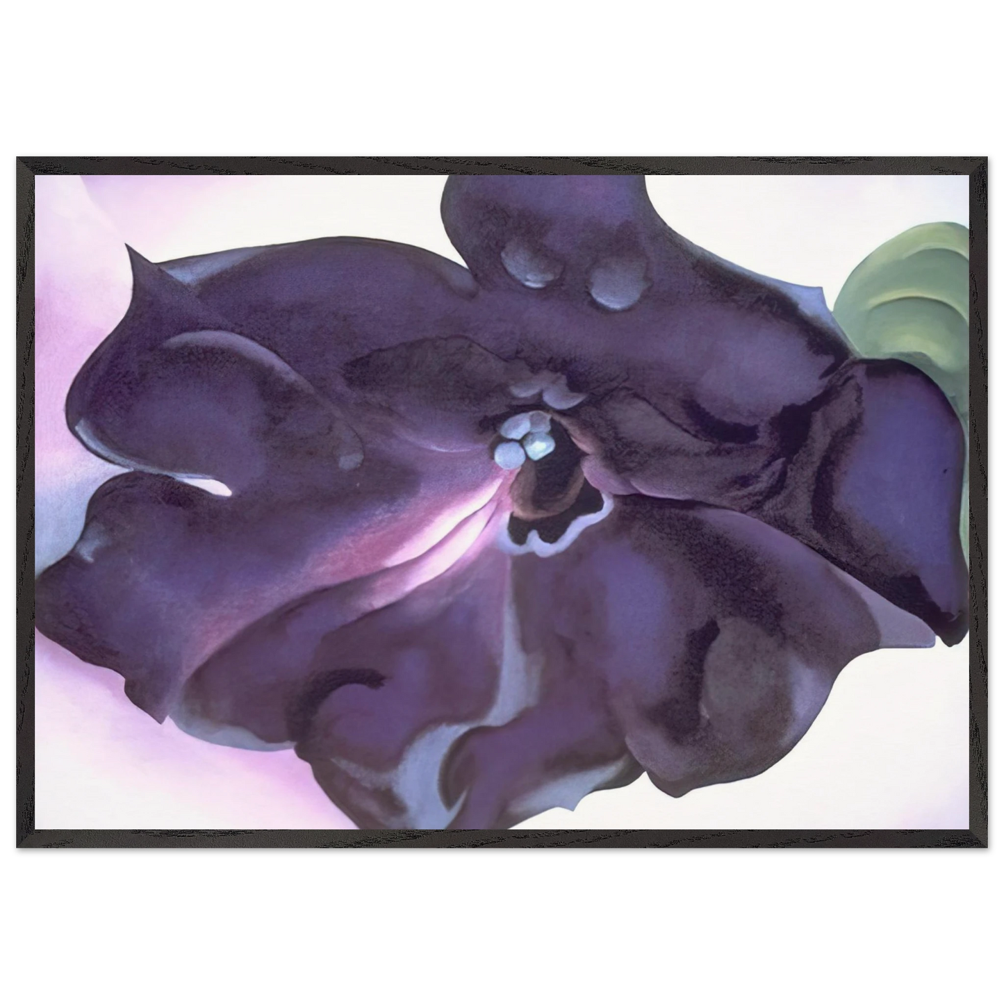 Petunia - Georgia OKeeffe 70x100 cm / 28x40 inches Framed Art Print – Black Wooden Frame