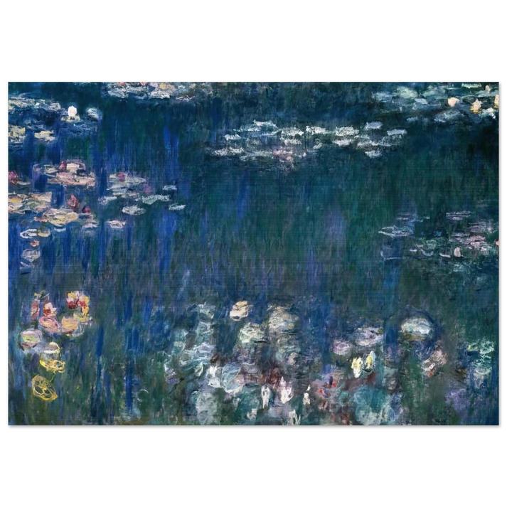 Water Lilies, Green Harmony - claude monet Brushed Aluminum Print - 70x100 cm / 28x40 inches | claude monet Aluminum Print | claude monet Prints