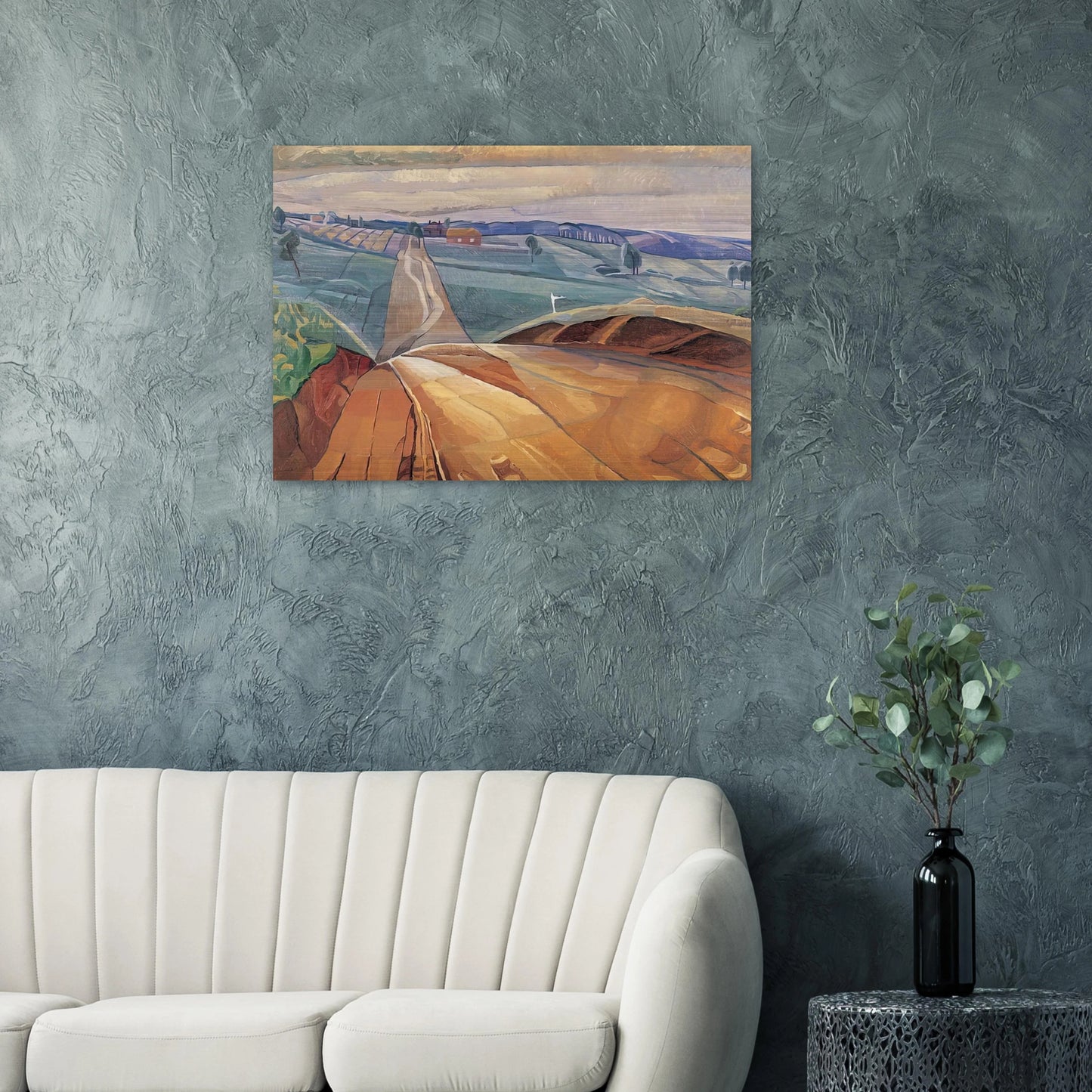 Landscape at Pentecost - 1929 - Grace Cossington Smith Brushed Aluminum Print - 70x100 cm / 28x40 inches | Grace Cossington Smith Aluminum Print | Grace Cossington Smith Prints