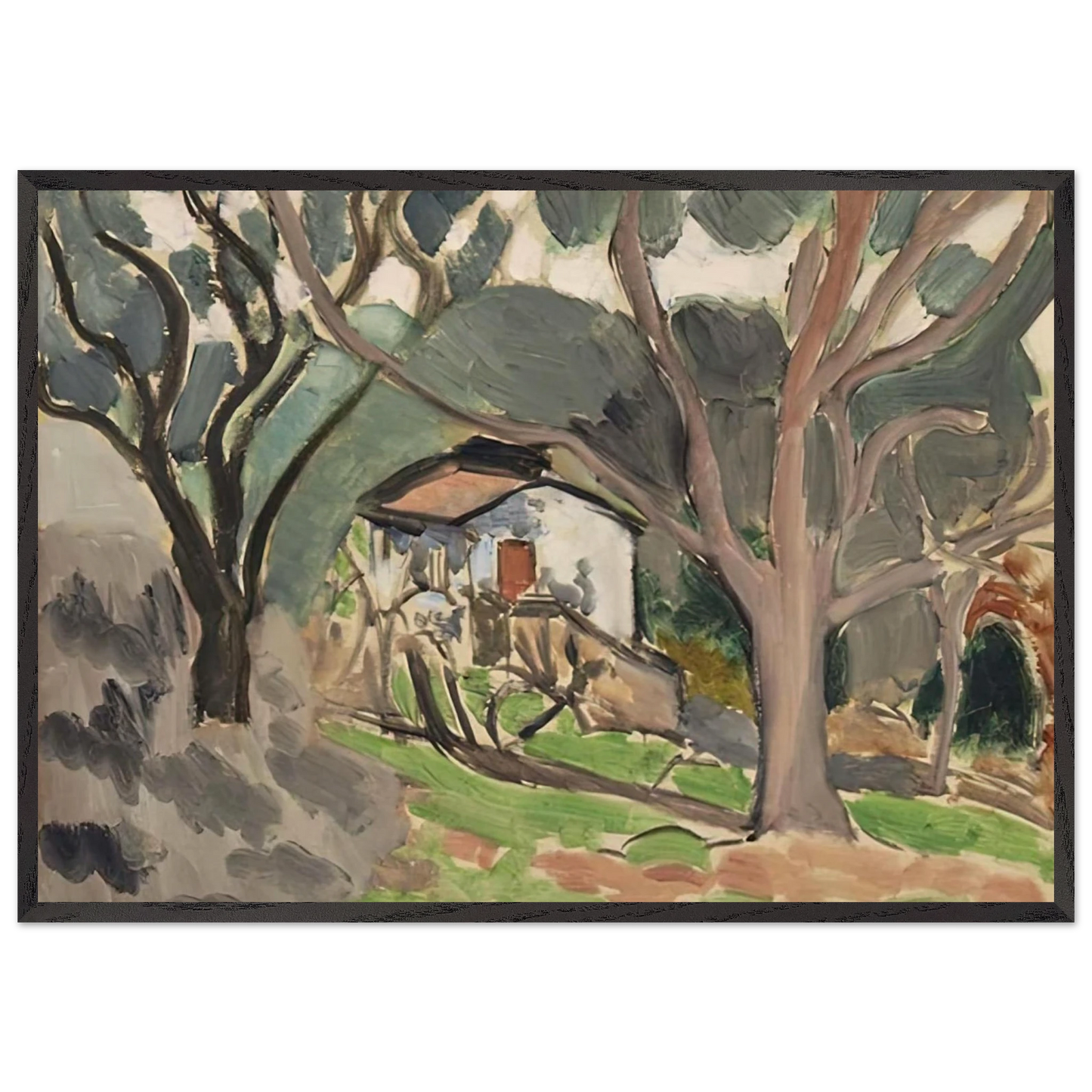 LA MAISONNETTE 1919 - Henri Matisse 70x100 cm / 28x40 inches Framed Art Print – Black Wooden Frame