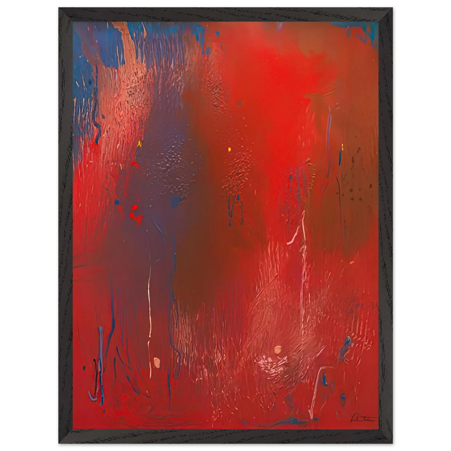Helen Frankenthaler - Warrior, 1991- Wall Art - 30x40 cm / 12x16 inches - Premium Wooden Framed Poster With Fine Art Paper - White frame