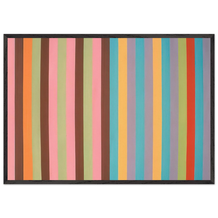 Boudoir Painting - 1965 - Gene Davis 70x100 cm / 28x40 inches Framed Art Print – Black Wooden Frame